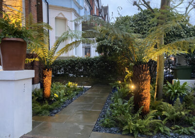 Garde design, pathway, hard landscaping, garden lighting